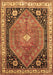 Machine Washable Persian Brown Traditional Rug, wshtr33brn