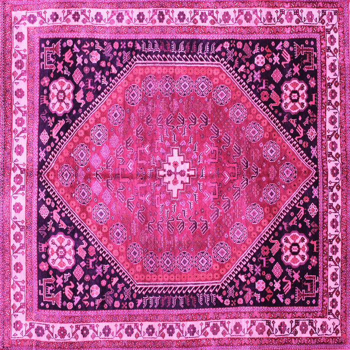Square Persian Pink Traditional Rug, tr33pnk