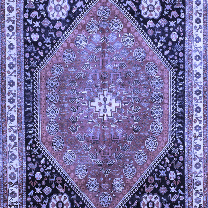 Machine Washable Persian Blue Traditional Rug, wshtr33blu