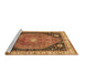 Sideview of Machine Washable Persian Brown Traditional Rug, wshtr33brn