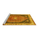 Sideview of Machine Washable Persian Yellow Traditional Rug, wshtr33yw