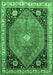 Machine Washable Persian Emerald Green Traditional Area Rugs, wshtr33emgrn