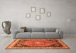 Machine Washable Persian Orange Traditional Area Rugs in a Living Room, wshtr33org