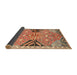 Sideview of Traditional Brownish Green Persian Rug, tr3400