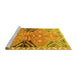 Sideview of Machine Washable Persian Yellow Traditional Rug, wshtr3400yw