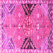 Square Persian Pink Traditional Rug, tr3400pnk