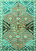 Machine Washable Persian Turquoise Traditional Area Rugs, wshtr3400turq