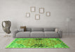 Machine Washable Persian Green Traditional Area Rugs in a Living Room,, wshtr3400grn