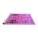 Sideview of Machine Washable Persian Purple Traditional Area Rugs, wshtr3400pur