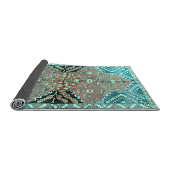 Sideview of Persian Light Blue Traditional Rug, tr3400lblu