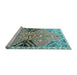 Sideview of Machine Washable Persian Light Blue Traditional Rug, wshtr3400lblu