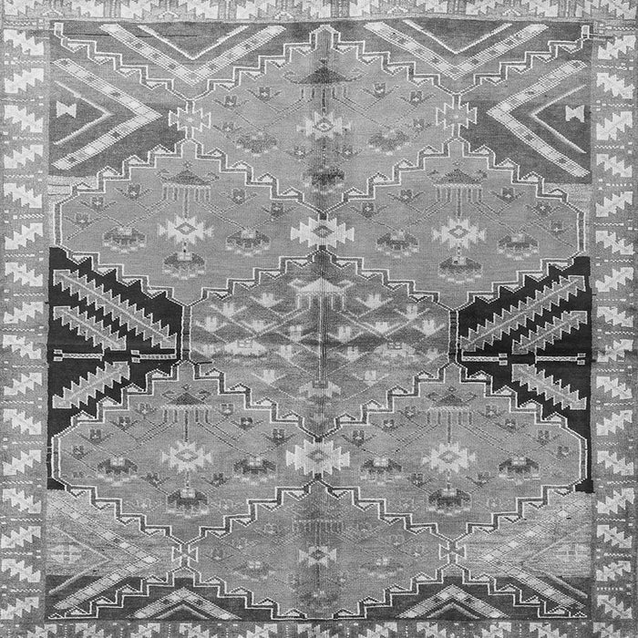 Round Machine Washable Persian Gray Traditional Rug, wshtr3400gry