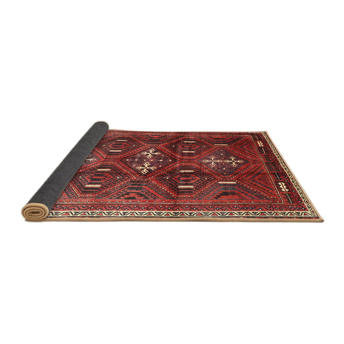 Sideview of Traditional Sienna Brown Persian Rug, tr3401