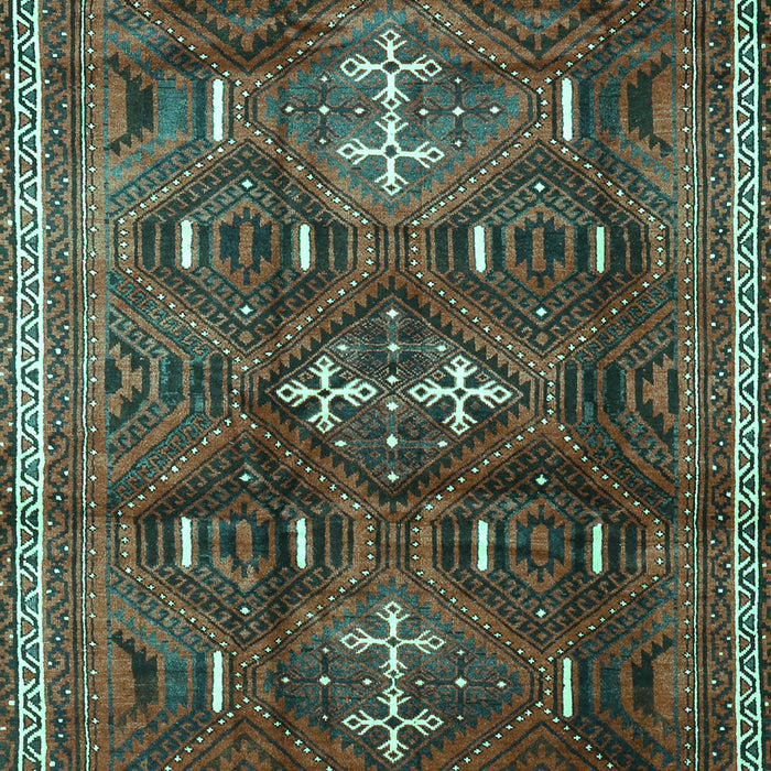 Machine Washable Persian Turquoise Traditional Area Rugs, wshtr3401turq