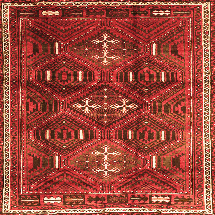 Serging Thickness of Persian Orange Traditional Rug, tr3401org