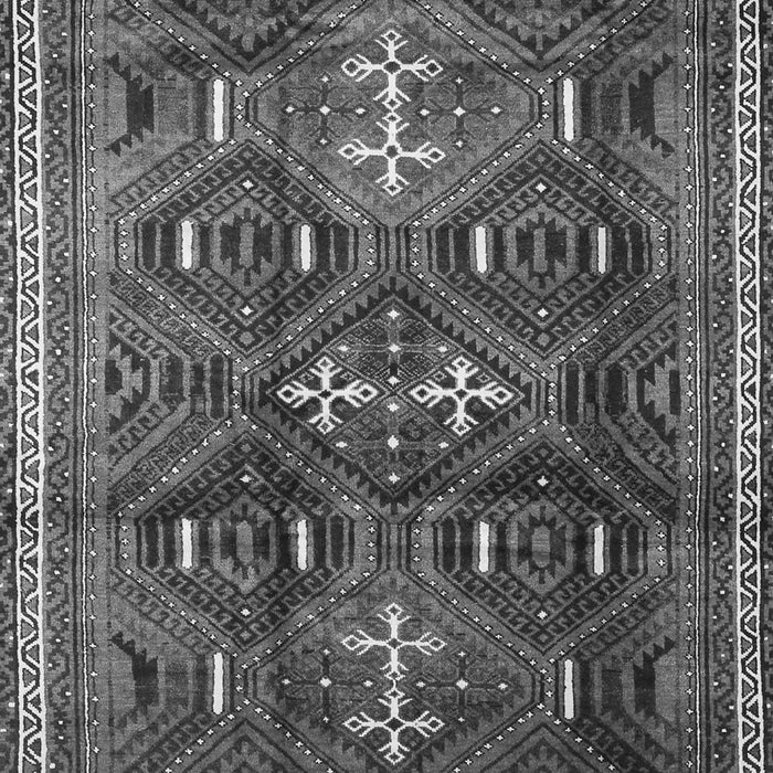 Serging Thickness of Machine Washable Persian Gray Traditional Rug, wshtr3401gry