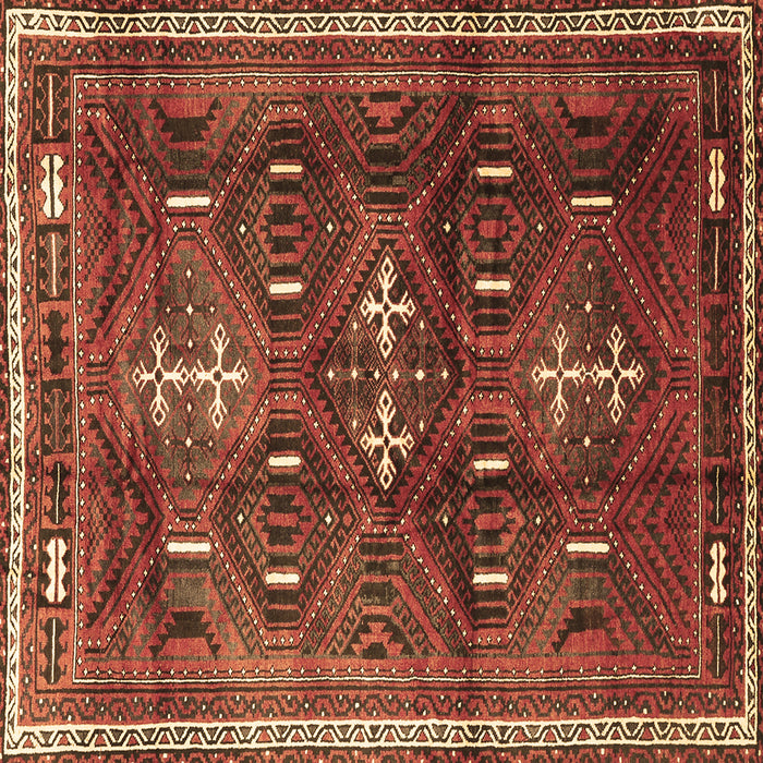 Square Persian Brown Traditional Rug, tr3401brn