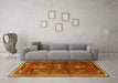 Machine Washable Persian Yellow Traditional Rug in a Living Room, wshtr3401yw