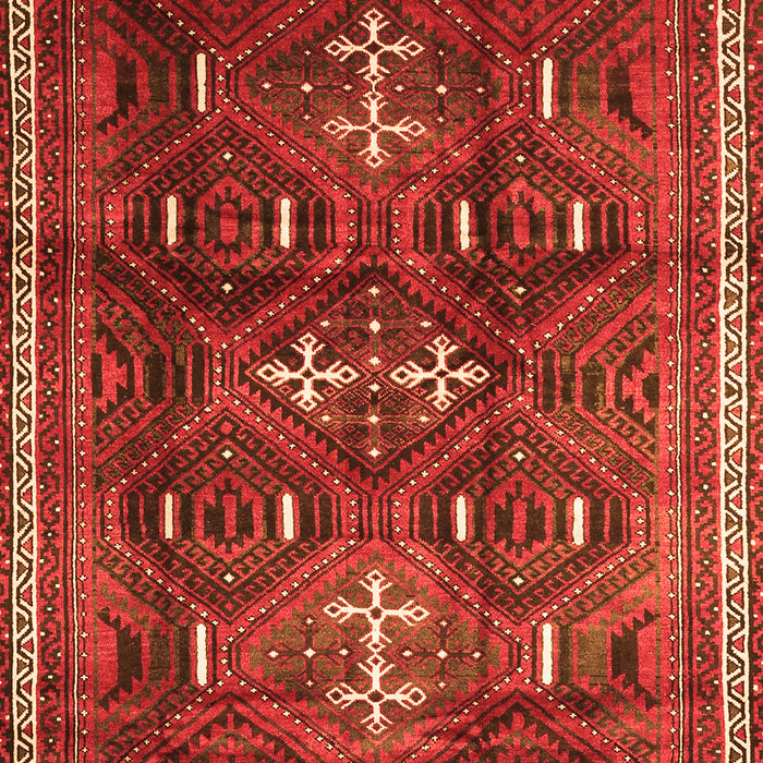Serging Thickness of Machine Washable Persian Orange Traditional Area Rugs, wshtr3401org