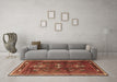 Machine Washable Persian Brown Traditional Rug in a Living Room,, wshtr3401brn