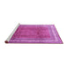 Sideview of Machine Washable Persian Purple Traditional Area Rugs, wshtr3402pur