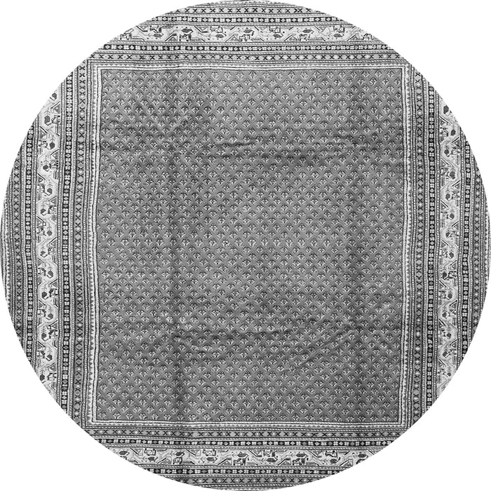 Machine Washable Persian Gray Traditional Rug, wshtr3402gry