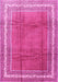 Machine Washable Persian Pink Traditional Rug, wshtr3402pnk