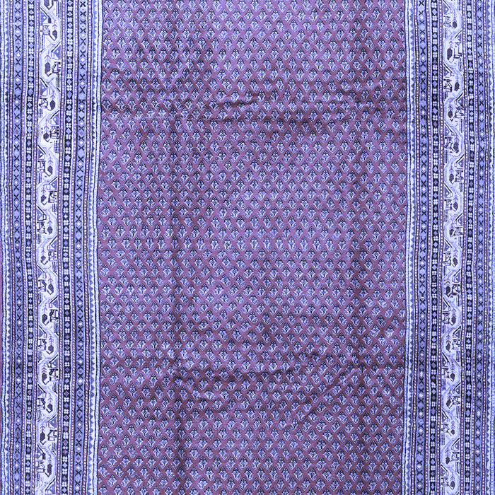 Machine Washable Persian Blue Traditional Rug, wshtr3402blu