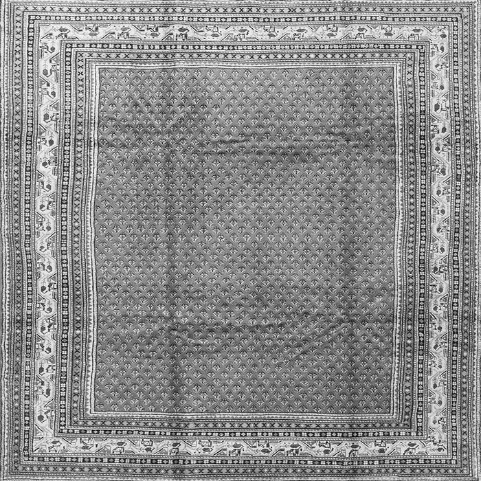 Serging Thickness of Persian Gray Traditional Rug, tr3402gry