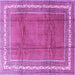 Square Machine Washable Persian Purple Traditional Area Rugs, wshtr3402pur