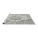 Sideview of Machine Washable Traditional Light Gray Rug, wshtr3403