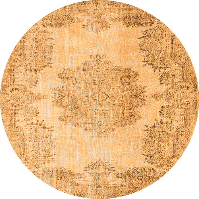 Square Persian Orange Traditional Rug, tr3403org