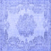 Square Persian Blue Traditional Rug, tr3403blu