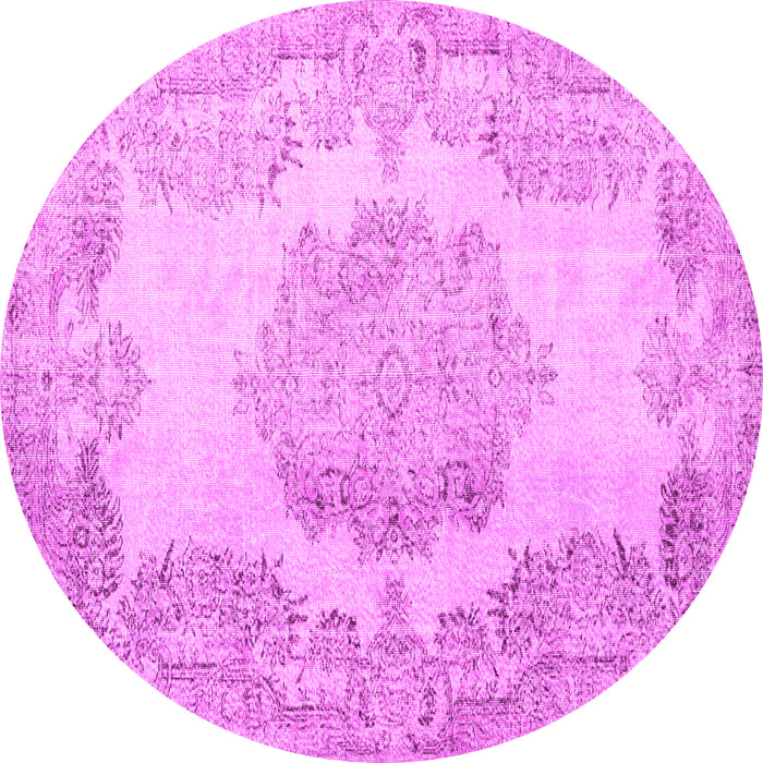 Round Persian Pink Traditional Rug, tr3403pnk