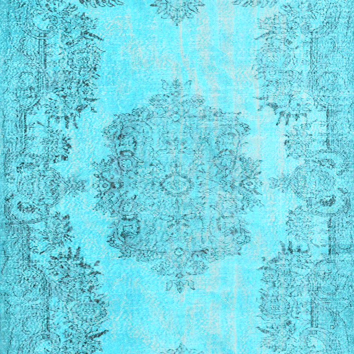 Machine Washable Persian Light Blue Traditional Rug, wshtr3403lblu