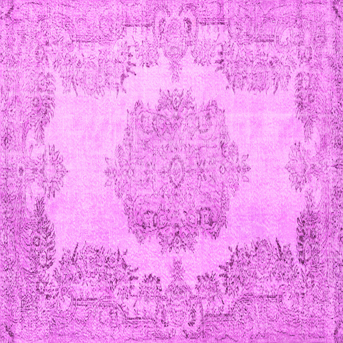 Square Machine Washable Persian Pink Traditional Rug, wshtr3403pnk