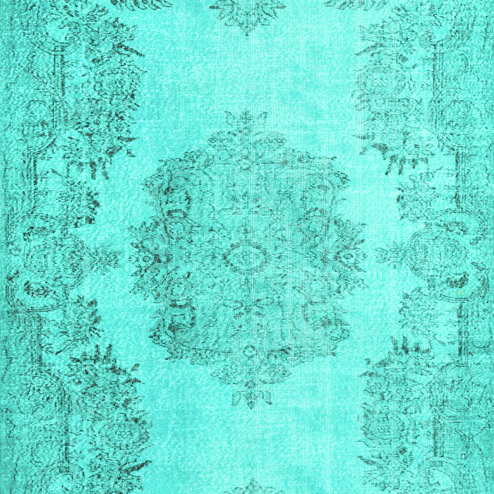 Machine Washable Persian Turquoise Traditional Area Rugs, wshtr3403turq