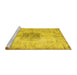 Sideview of Machine Washable Persian Yellow Traditional Rug, wshtr3404yw