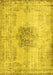 Machine Washable Persian Yellow Traditional Rug, wshtr3404yw