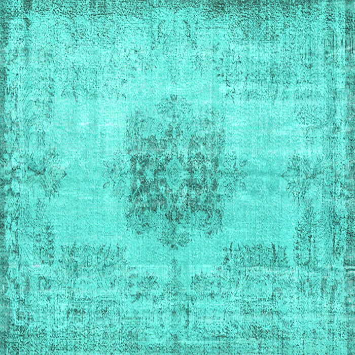 Square Persian Turquoise Traditional Rug, tr3404turq