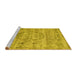 Sideview of Machine Washable Persian Yellow Traditional Rug, wshtr3405yw