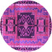 Round Persian Purple Traditional Rug, tr3406pur