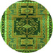 Machine Washable Persian Green Traditional Area Rugs, wshtr3406grn