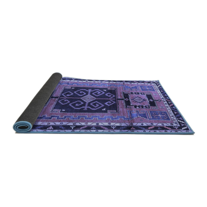 Sideview of Persian Blue Traditional Rug, tr3406blu