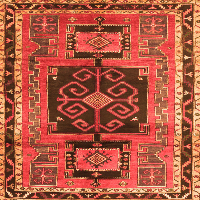 Serging Thickness of Persian Orange Traditional Rug, tr3406org