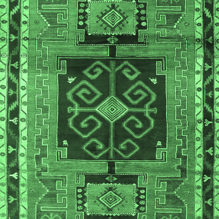 Machine Washable Persian Emerald Green Traditional Area Rugs, wshtr3406emgrn