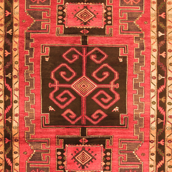 Serging Thickness of Machine Washable Persian Orange Traditional Area Rugs, wshtr3406org