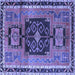 Square Persian Blue Traditional Rug, tr3406blu