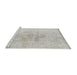 Sideview of Machine Washable Traditional Dark Gray Rug, wshtr3407