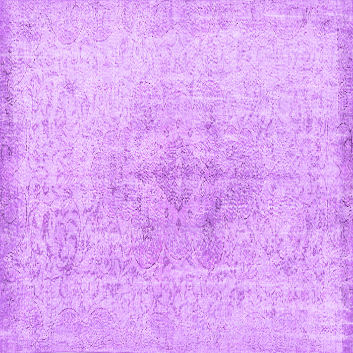Square Machine Washable Persian Purple Traditional Area Rugs, wshtr3407pur